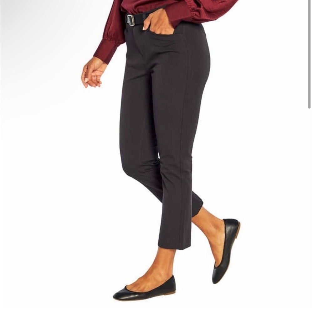 BANANA REPUBLIC SLIM STRAIGHT CROPPED BLACK PANTS NEW WITH TAGS! Size 6 !
